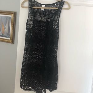 Black crochet bathing suit cover up! Ralph Lauren